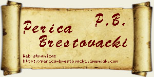 Perica Brestovački vizit kartica
